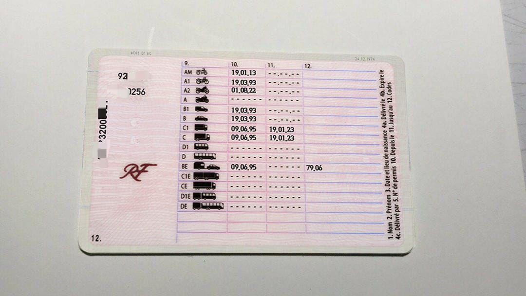 Acheter un permis de conduire enregistré